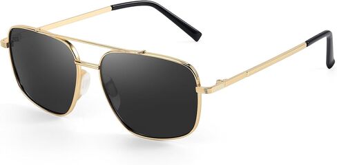 Tangle Free Aviator Sunglasses for Women Trendy Polarized Shades with Gold Frame for Traveling & Driving in Saudi Arabia