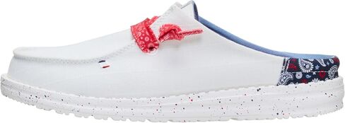 HEYDUDE Women's Wendy Slip Americana Paisley Slip On Loafer | Elastic Lace Travel Ready Shoes in Kuwait