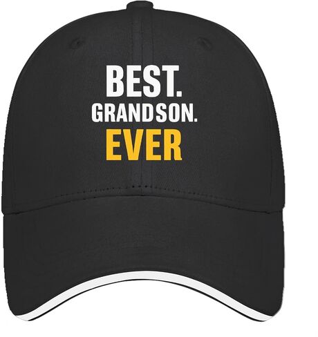 Best Grandson Ever Hat Cotton Washed 1 Baseball Caps Adjustable Hat Custom Gifts for Daughter in Kuwait