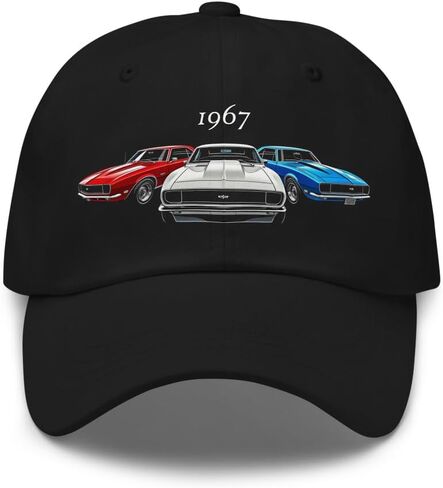 1967 Camaro Classic Muscle Car Dad Hat – Vintage Patriotic American Car Cap in Kuwait
