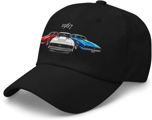 1967 Camaro Classic Muscle Car Dad Hat – Vintage Patriotic American Car Cap in Kuwait