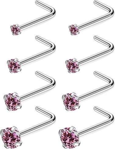 F136 Titanium 20/18G Nose Rings Implant Grade Stud Piercing Jewelry for Women Men in Saudi Arabia