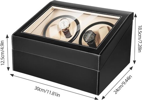 4+6 Watch Winder Case Automatic Rotation Watch Storage Display Box Gifts in Saudi Arabia