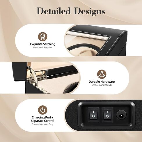 4+6 Watch Winder Case Automatic Rotation Watch Storage Display Box Gifts in Saudi Arabia