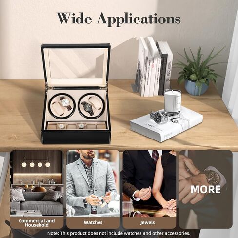 4+6 Watch Winder Case Automatic Rotation Watch Storage Display Box Gifts in Saudi Arabia