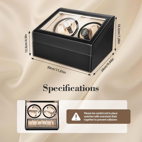 4+6 Watch Winder Case Automatic Rotation Watch Storage Display Box Gifts in Saudi Arabia