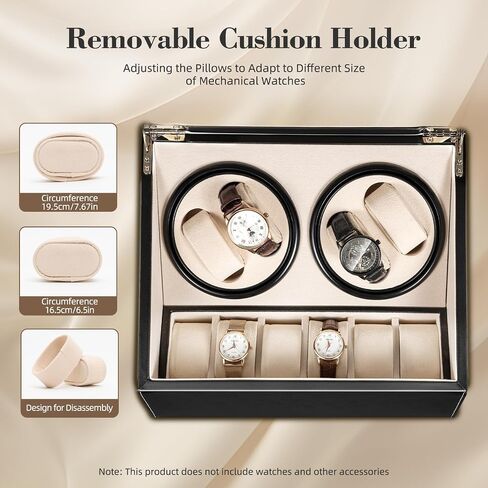 4+6 Watch Winder Case Automatic Rotation Watch Storage Display Box Gifts in Saudi Arabia