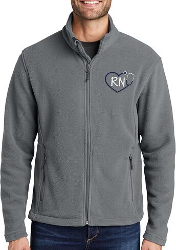 NACRE APPAREL Custom Embroidered Midweight Fleece Jacket FOR Men & Women Heart Stethescope Registered Nurse Jacket in Saudi Arabia
