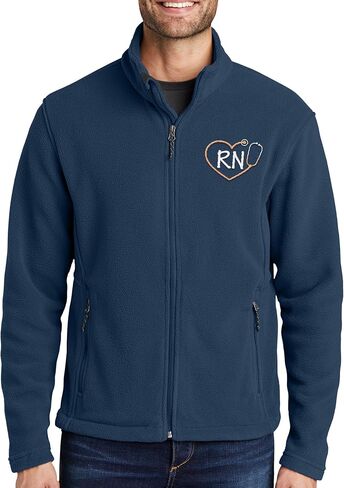 NACRE APPAREL Custom Embroidered Midweight Fleece Jacket FOR Men & Women Heart Stethescope Registered Nurse Jacket in Saudi Arabia