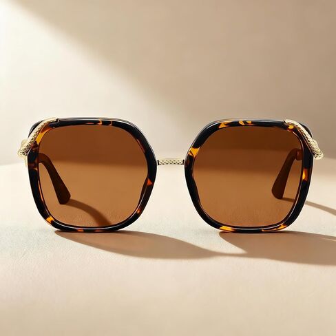 Polarized Sunglasses for Women Oversized Square Womens Sunglasses Vintage Style Sun Glasses UV Protection in Saudi Arabia