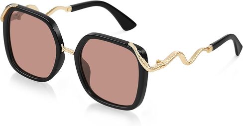 Polarized Sunglasses for Women Oversized Square Womens Sunglasses Vintage Style Sun Glasses UV Protection in Saudi Arabia