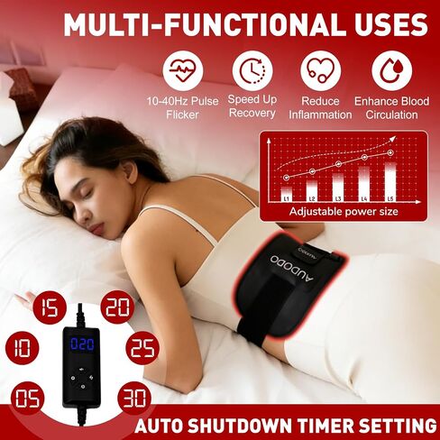 Red Light Therapy for Body, Infrared Light Therapy for Body, Red Light Therapy Belt with Timer, USB-Powered Light Therapy Products, 660nm&850nm Redlight Therapy Pad for Belly Back Shoulders Legs Hands in Saudi Arabia