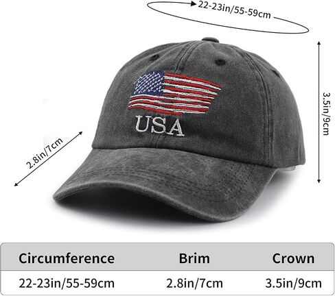 American Flag Hats for Men Women, Embroidered Adjustable Cotton USA Baseball Cap in Saudi Arabia