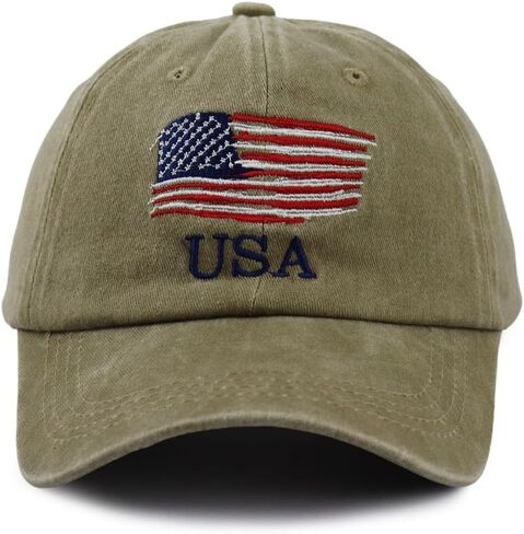 American Flag Hats for Men Women, Embroidered Adjustable Cotton USA Baseball Cap in Saudi Arabia