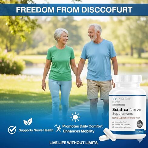 Sciatica Nerve Pain Relie | Botanical Extracts | Carefully Selected Ingredients, Premium Quality, 120 Capsulesf in Saudi Arabia