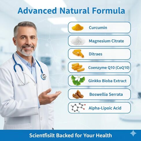 Sciatica Nerve Pain Relie | Botanical Extracts | Carefully Selected Ingredients, Premium Quality, 120 Capsulesf in Saudi Arabia