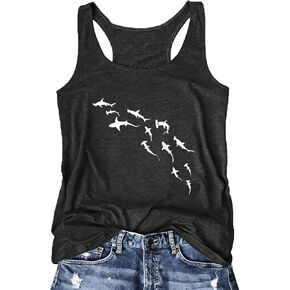 Summer Graphic Tank Top Women Beach Casual Racerback Tanks Hawaiian Family Vacation Workout Cami Sleeveless Shirts in Saudi Arabia