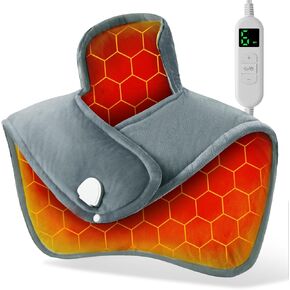 Heating Pad for Neck and Shoulders and Back - Electric Heating Pad for Pain Relief with 6 Heating Levels & 4 Time Setting, Christmas Birthday Gifts for Women Men Dad Mom Elderly (20" x 24") in Saudi Arabia
