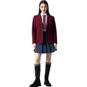 AwwwCos Women The Musical Cosplay Costume Red School Uniform Dress Full Suit Skirt Tie Halloween Party Outfit in Saudi Arabia