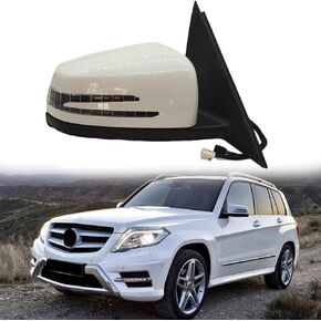 Driver Side Mirrors Compatible with 2010-2015 Mercedes Benz GLK X204 GLK200 GLK250 GLK300 GLK350 GLK450 Side Door Mirrors Rearview Mirror Power Folding, Heated, Floor Light, Turn Light, Blind Spot in Saudi Arabia