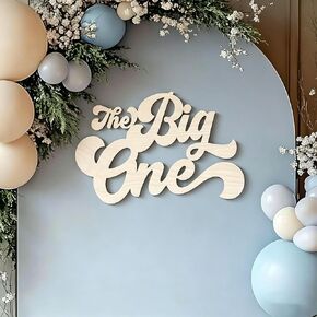 The Big One Sign for Backdrop,Wooden Surfboard Party Decorations for Boy 1st Birthday Party Decorations,Surf First Birthday Party Decor Supplies for 1 Year Old Boy in Saudi Arabia