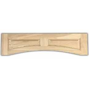 Castlewood Arched Raised Panel Valance, 36" W x 9" H x 3/4" D- Red Oak in Saudi Arabia