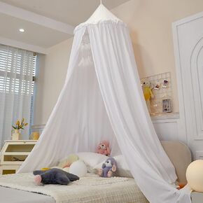Princess Decor Canopy for Kids Bed, Soft and Durable Bed Canopy for Girls Room Tent Canopy Dreamy Mosquito Net Bedding, Children Reading Nook Canopies Indoor (White net) in Saudi Arabia