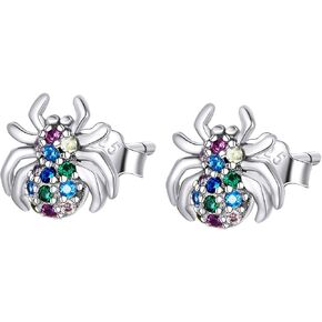 Rainbow Hoop Earrings Dazzling Cubic Zirconia Silver Plated Small Feather Wings Huggie Hoop Earrings Hypoallergenic Celtic Knot Fashion Earrings for Sensitive Ears Jewelry Her Wife Grandma Mother in Saudi Arabia