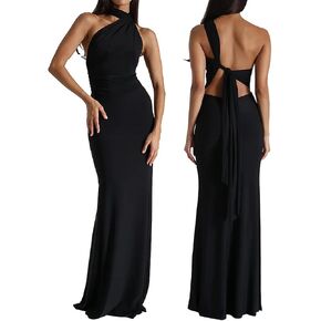Women's One Shoulder Summer Dress Sexy Backless Formal Maxi Dress Bodycon Wedding Guest Long Dresses Evening Gown in Saudi Arabia