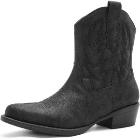 GLOBALWIN Women's Western Charm Cowgirl Boots Mid Calf Comfy Cowboy Boots For Women With Pointed Toe in Saudi Arabia