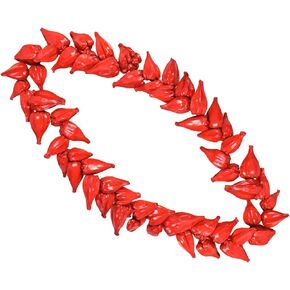 Handmade Samoan Ula Fala Necklace - Natural Material Cultural Beach Necklace for Women & Men, Hawaiian Festival Gift, Red Ceremonial Jewelry in Saudi Arabia