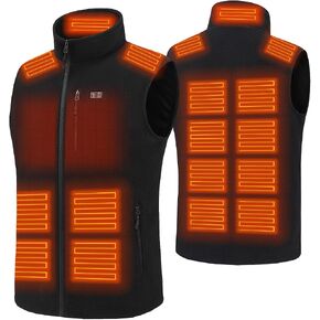 Men and Women Heated Fleece Vest with 16000 mAh Battery pack, 15 Heating Zones, Winter Electric Heating Vests in Saudi Arabia