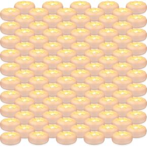 50 Pack of 2-Inch White Floating Candles - Ideal for Weddings, Home Décor, Spa Baths, and Romantic Settings. in Saudi Arabia
