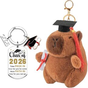Capybara Graduation Keychain,Capybara Keychain and 2026 Graduation Gifts Class Of 2026 Graduate Keychain for University College Middle High School Graduate,Bag Charm Backpack Accessories in Saudi Arabia