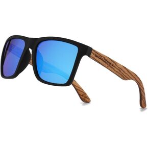 Classic Polarized Wooden Sunglasses - Wood Sunglasses with UV400 Protection for Men and Women Perfect Gifts in Saudi Arabia