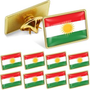 10/20/50/100Pcs Kurdistan Flag Lapel pins Bulk -Metal Curdistan Pin With Butterfly Clasp Traveler Badge Souvenir Gifts in Saudi Arabia