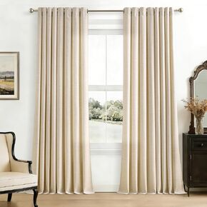 Warm Beige Oatmeal Linen Curtains 96 Inch Length 2 Panels Set Sand Ecru Light Filtering Semi Sheer Grommet Drapes Thick Linen Privacy Floor to Ceiling Length Curtain Living Room 8ft in Saudi Arabia