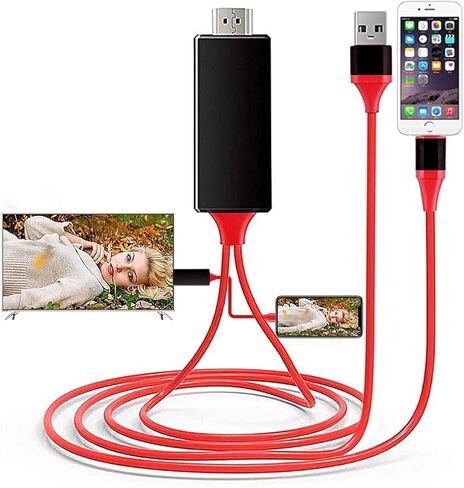 USB C to HDMI Adapter for iPhone 16 to TV,[Apple MFi Certified] USB Type C Digital AV Adapter 1080P 4K Sync Screen Connector Cable for iPhone 16/16 Plus/16 Pro/16 Pro Max/15 to HDTV Projector Monitor in Kuwait