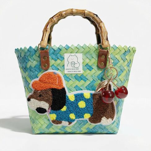 Woven Tote Bag for Women Beach Basket Summer Boho Bag Straw Handbags for Women Travel Handmade Shoulder Bag in Saudi Arabia