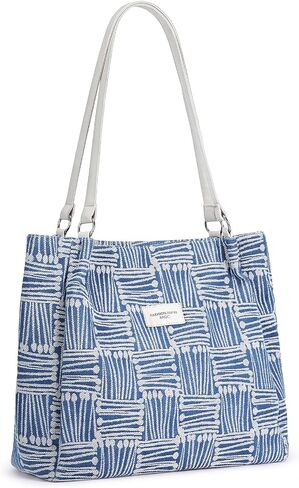 Biupky Women's Large Capacity Canvas Tote Bag, 2026 Design Beach Bag, Casual and Versatile Shoulder Bag for Work and Daily Use in Kuwait