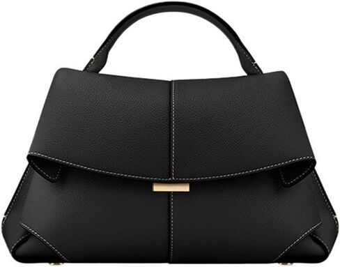 Wrinkle-Textured Leather Handbag for Women – Shoulder, Top-Handle & Crossbody Bag, Luxury Designer Style Tote, Gift for Lady in Saudi Arabia