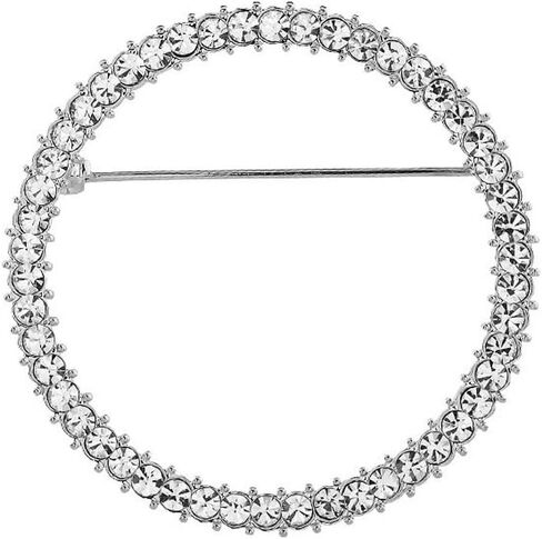 Round Crystals Glasses Holder Brooch Reading Glasses Holder Simple Fashion Design Brooch Pins for Women Fashion Jewelry in Saudi Arabia