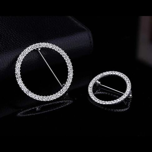 Round Crystals Glasses Holder Brooch Reading Glasses Holder Simple Fashion Design Brooch Pins for Women Fashion Jewelry in Saudi Arabia