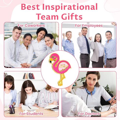 30 Sets Flamingo Gifts for Women Pins Employee Appreciation Gifts Bulk Flamingo Party Decorations Favors with Card and Organza Bag for Team Motivational Supplies in Saudi Arabia