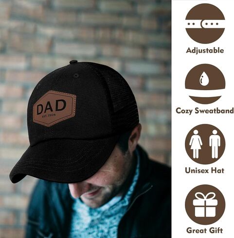 Worlds Best Dad Ever Trucker Hat Fathers Day Birthday Gifts for Father Dad Papa Daddy from Daughter Son Baseball Cap in Saudi Arabia