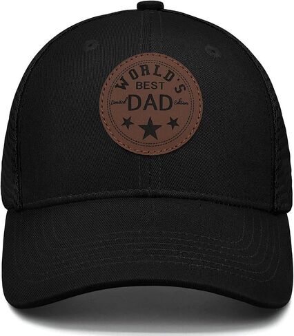 Worlds Best Dad Ever Trucker Hat Fathers Day Birthday Gifts for Father Dad Papa Daddy from Daughter Son Baseball Cap in Saudi Arabia