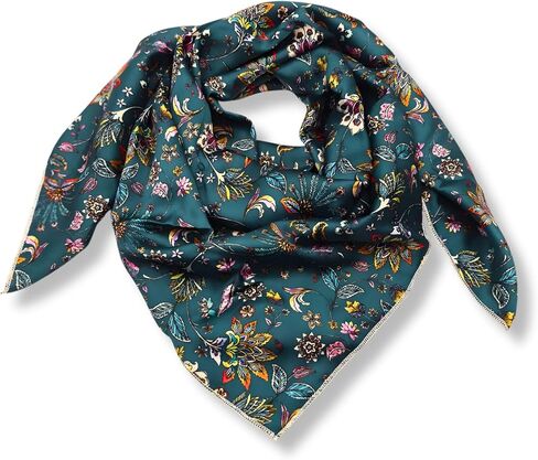 Wild Rag Pure Silk Scarf 36 inch, Western Cowboy Bandana Square Silky Wild Rags,Multicolor botanical Paisley Scarves for Men & Women in Saudi Arabia
