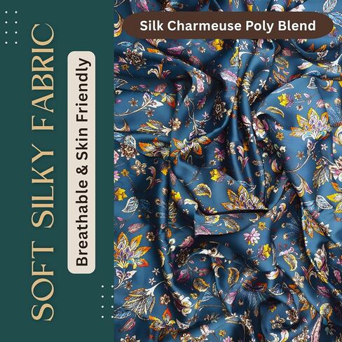 Wild Rag Pure Silk Scarf 36 inch, Western Cowboy Bandana Square Silky Wild Rags,Multicolor botanical Paisley Scarves for Men & Women in Saudi Arabia