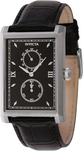 Invicta Men's Vintage 30mm Leather Quartz Watch, Black (Model: 46857) in Kuwait