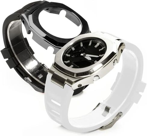 Metal Band for Gasioak GA2100 Nautilus Modificaied Kit Set Luxury Rubber Strap for GA2110 Bezel Stainless Steel Correa Breacelet (Color : Metal Gold, Size : for GA2100/2110) in Saudi Arabia